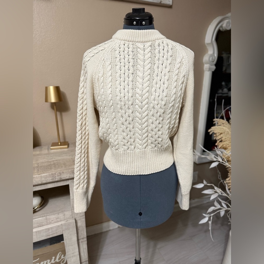 Anthropologie Cream Cowl Neck Sweater